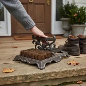 Heavy Duty Weatherproof Outdoor Cast Iron Boot Scraper Brush Decorative Classic