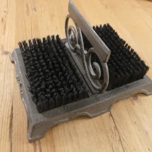 Large Cast Iron Boot Shoe Brush Mud Scraper Mud Room Rustic Heavy Duty Entryway
